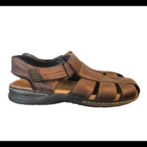 Dr Scholl Gaston Fisherman Sandal Brown 12MMens Slingback Comfort Leather